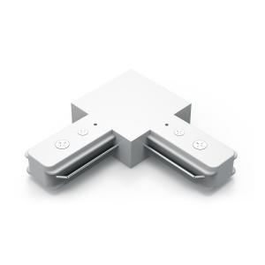Коннектор для трековых шинопроводов AC 220В Белый IP20 угловой L-образный Track Gauss