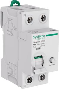 Выключатель дифференциального тока (ВДТ) 16A 2P 10мА Тип-AC 230В Systeme9