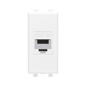 Avanti Розетка компьютерная RJ-45 без шторки      модульная, кат.5е, Белое облако, 1 модуль