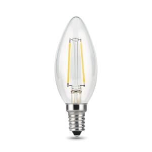 Лампа светодиодная филаментная LED 11 Вт 810 лм 2700К свеча теплый E14 AC 220В прозрачная колба Black Filament Gauss
