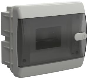 Корпус пластиковый встраиваемый на 6 модулей ЩРВ-П-6 IP41 UNION Compact черная прозрачная дверь