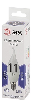 Лампа светодиодная LED 11 Вт 880Лм 6000К свеча на ветру холодный E14 170-265В LED BXS-11W-860-E14 Standart