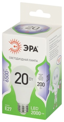 Лампа светодиодная LED 20 Вт 2000Лм 6500К груша холодный E27 220-240В LED A60-20W-865-E27 Green Line