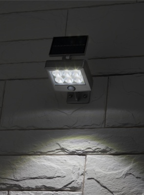 Прожектор с датчиком движения, на солнечной батарее, 6LED, 150 lm ERAFS048-08