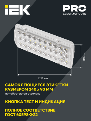 Светильник аварийный ДПА 2101-С централизованного питания 24/220В IP20