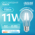 Лампа светодиодная филаментная LED 11 Вт 930 лм 4100К А60 груша нейтральный E27 AC 220В прозрачная колба Elementary