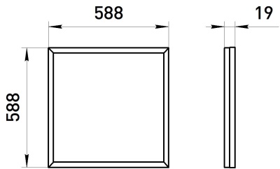 Светильник светодиодный ДВО/ДПО 32Вт 4000К 4000Лм IP40 588х588 матовый грильято SPO-640-3-4K-32
