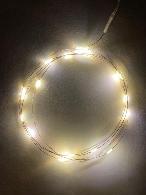 ENIN-2B Гирлянда LED Нить 2 м теплый свет, АА, IP20 (100/5400)