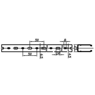 Короб перфорированный RL6 25x40 серый QUADRO