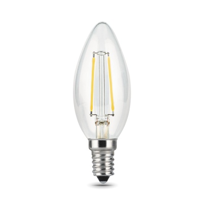 Лампа светодиодная филаментная LED 11 Вт 810 лм 2700К свеча теплый E14 AC 220В прозрачная колба Black Filament Gauss