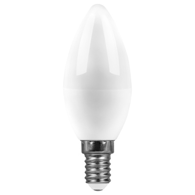 Лампа светодиодная LED 15вт Е14 белый матовая свеча