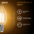 Лампа светодиодная филаментная LED 11 Вт 810 лм 2700К свеча теплый E14 AC 220В прозрачная колба Black Filament Gauss
