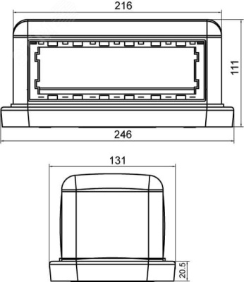 Напольная башенка BUS 12 модулей серая