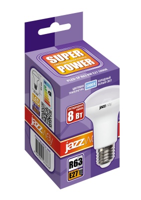 Лампа светодиодная рефлекторная LED 8Вт E27 R63 230/50 холодный