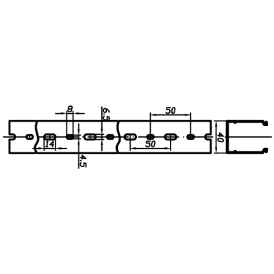 Короб перфорированный RL12 40x100 серый QUADRO