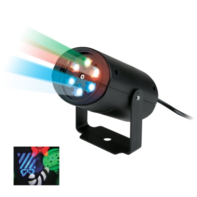 Светодиодный светильник-проектор Проекция рождество RGB Кабель с вилкой 220В ULI-Q306 4W/RGB BLACK XMAS