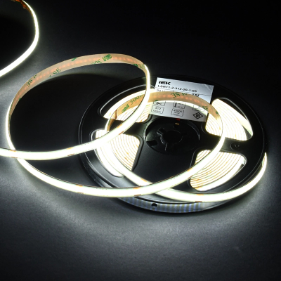 Лента LED 5м COB-480LED 11Вт/м IP20 8мм 24В 6500К IEK