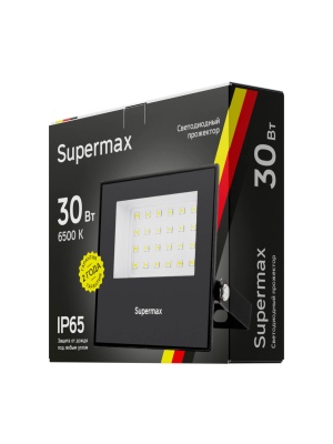 Прожектор светодиодный Supermax 30Вт 3000 Лм IP65 6500К